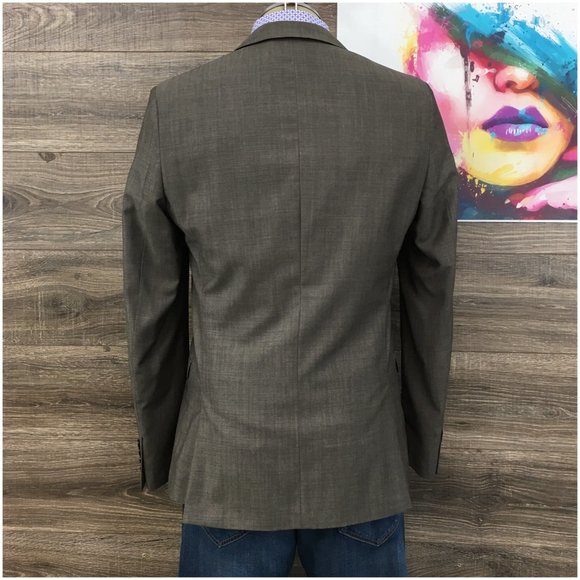 Ben Sherman Mens Blazer Sport Coat Two Button Casual Jacket Size 40L Wool Suits‎ - Picture 6 of 13